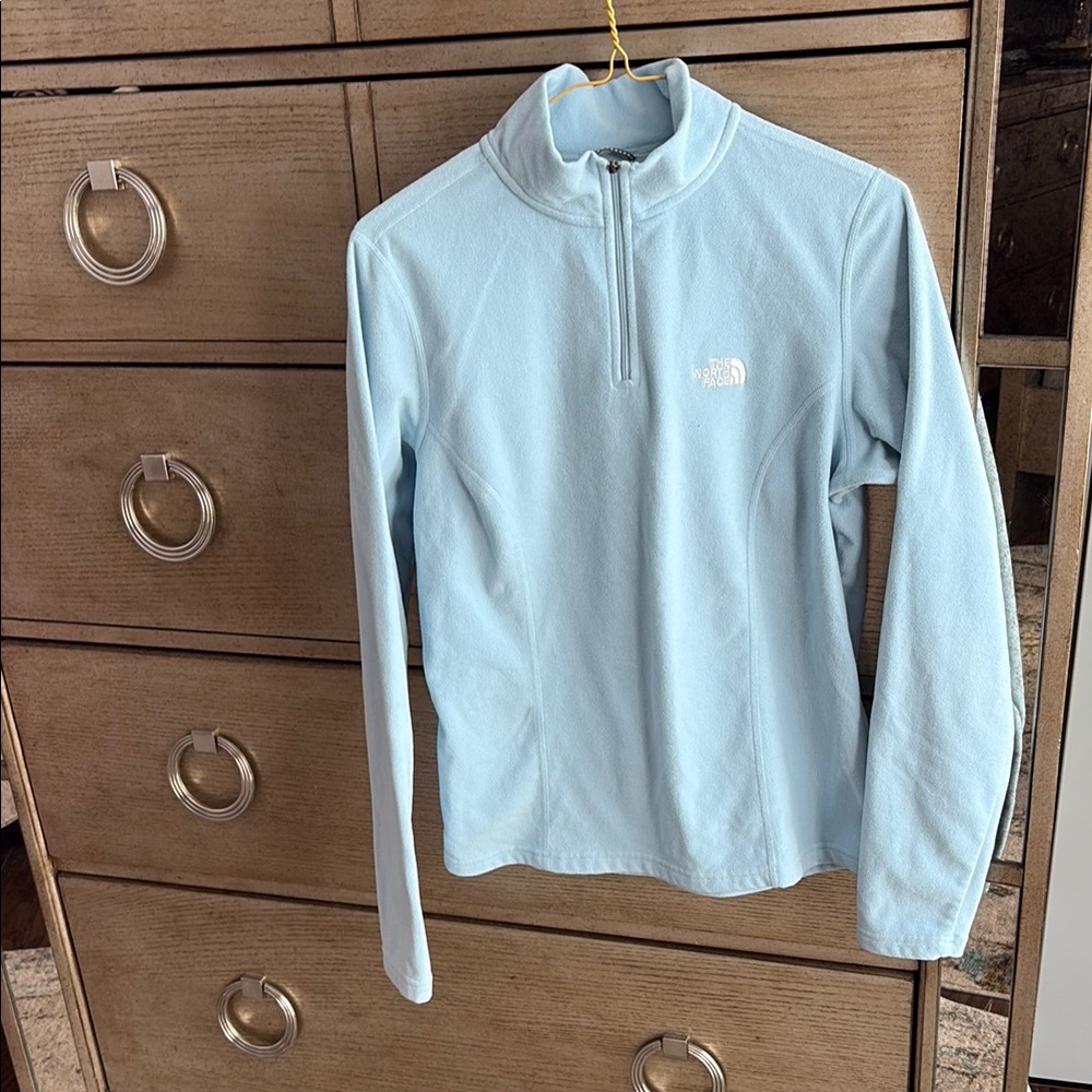 The North Face Light Blue Pullover, size M